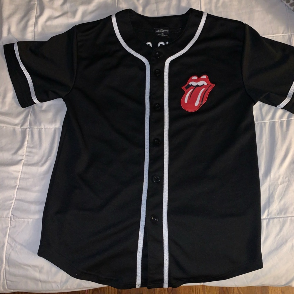 Unisex baseball jersey style button down